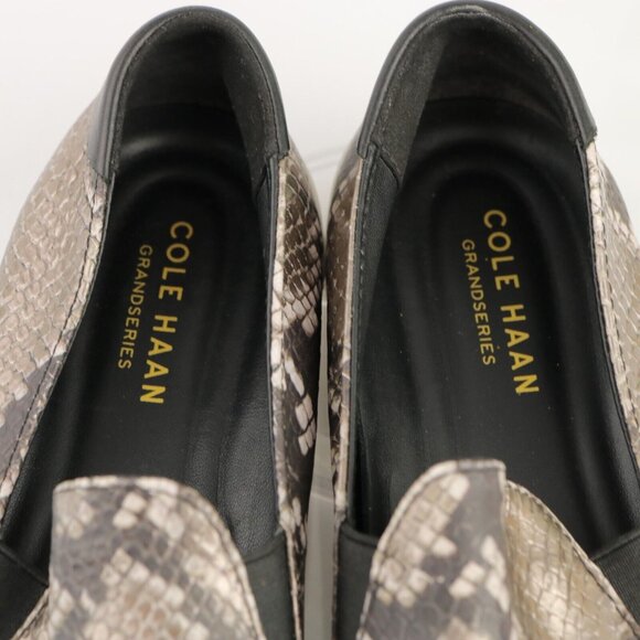 Cole Haan Womens Grandpro Oslon Slip On Shoe Size 9.5 Brown Gray Snakeskin Flat - Picture 9 of 12
